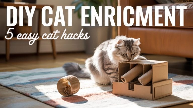 5 Easy DIY Cat Enrichment Ideas That’ll Keep Your Kitty Busy