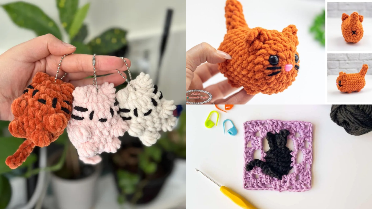 10 Free Crochet Cat Patterns, From 20-Minute Keychains to Full Cat Beds